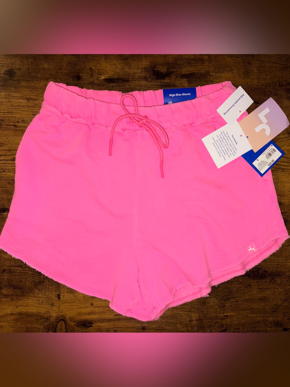 JoyLab Neon Pink High-Rise Drawstring Athletic Shorts